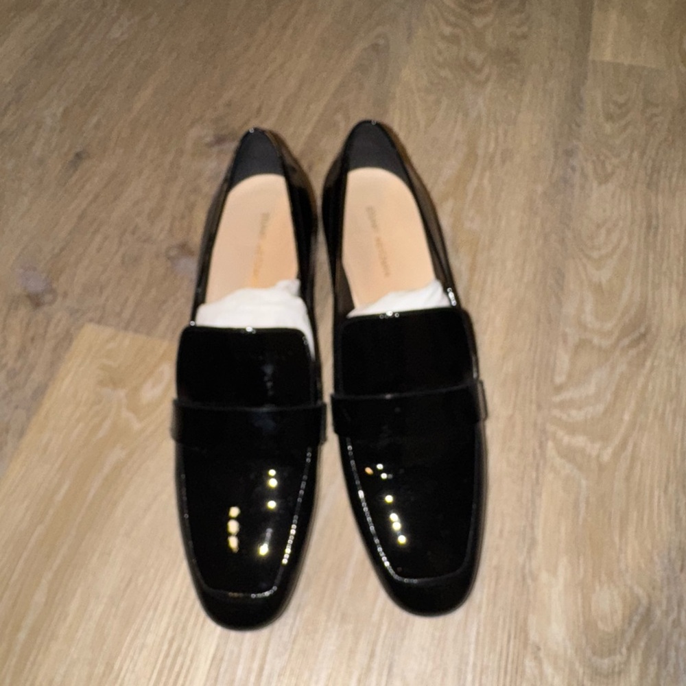 Stuart Weitzman Black Patent Loafers